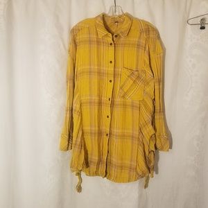 Free People Nordic Day Button Down Shirt NWOT